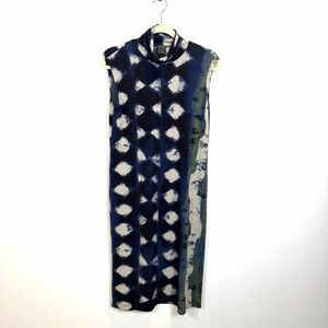 Clara Sun Woo Size XS 4/6 Mock Neck Midi‎ Sheath Dress Diamond Print Sleeveless